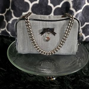 Dior parfums bag purse grey black & silver
